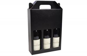 Flip Top Black Wine Box with Insert The Printing Daddy