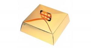 Metallic Gold Cake Box