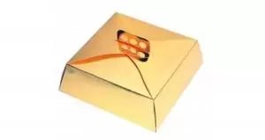 Metallic Gold Cake Box