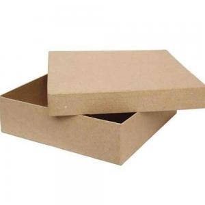 Texture Brown Hexagon Box with Ribbon