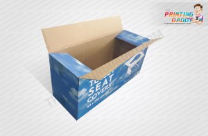 Custom Printed Blue Logo Cheesecake Box