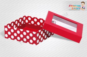 Custom Cardboard Box with Window Lid