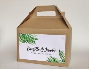 Kraft boxes with handle