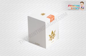 Grey Cannabis Box with Gold Foil Logo The Printing Daddy