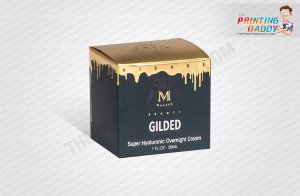 Hinged Black with Gold Logo Box The Printing Daddy