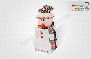 Maroon Holiday Snowman Box The Printing Daddy