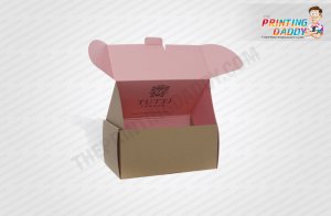 Pink Luxury Apparel Box with Gold Foil Logo The Printing Daddy