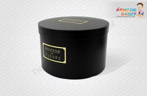 Round Shaped Black Flower Box The Printing Daddy