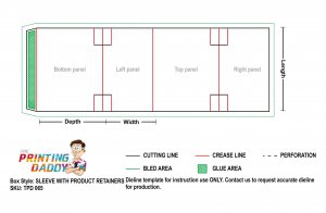 Sleeve With Product Retainers The Printing Daddy