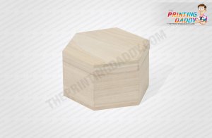 Wooden Hexagon 2-Piece Box The Printing Daddy