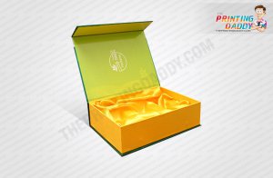 Yellow Hinged Box with Sleeve The Printing Daddy