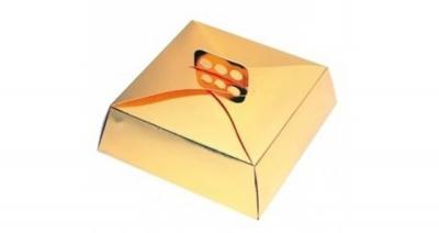 Metallic Gold Cake Box
