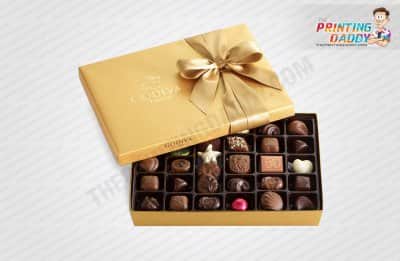 Gold Chocolate with Ribbon Box The Printing Daddy