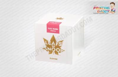 Grey Cannabis Box with Gold Foil Logo The Printing Daddy