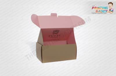 Pink Luxury Apparel Box with Gold Foil Logo The Printing Daddy