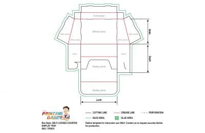 Self Lock Counter Display Tray