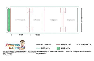 Sleeve With Product Retainers The Printing Daddy