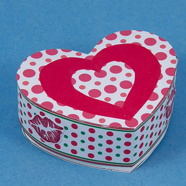 Heart Shaped Box with Red Heart Layer