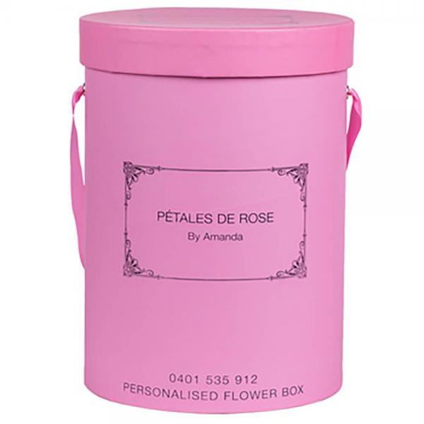 Pink Round Shaped Perfume Box with Insert
