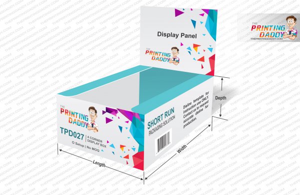 4 Corner Display Box The Printing Daddy