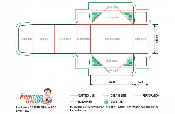 4 Corner Display Box