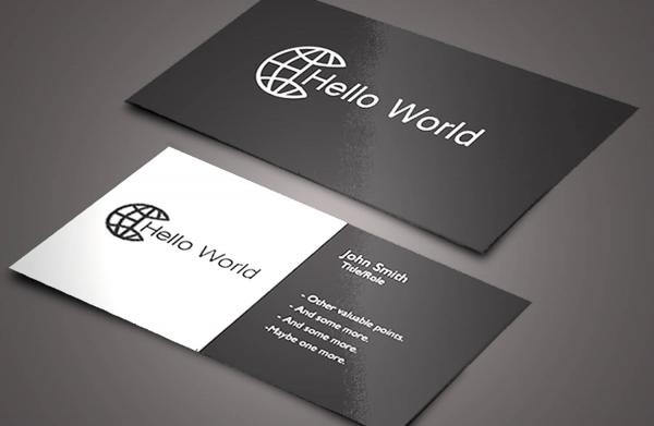 Custom glossy business cards