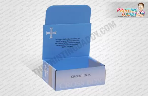 Blue Double Sided Print Box The Printing Daddy