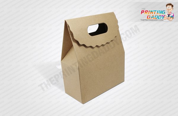 Brown Bakery Box With Handle The Printing Daddy