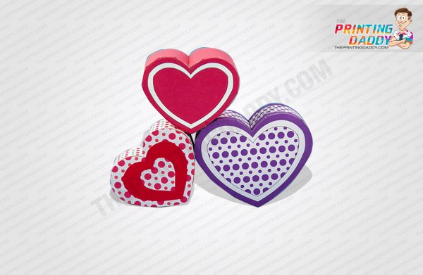 Heart Shaped Box with Red Heart Layer The Printing Daddy