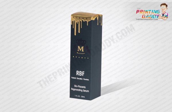 Hinged Black with Gold Logo Box The Printing Daddy