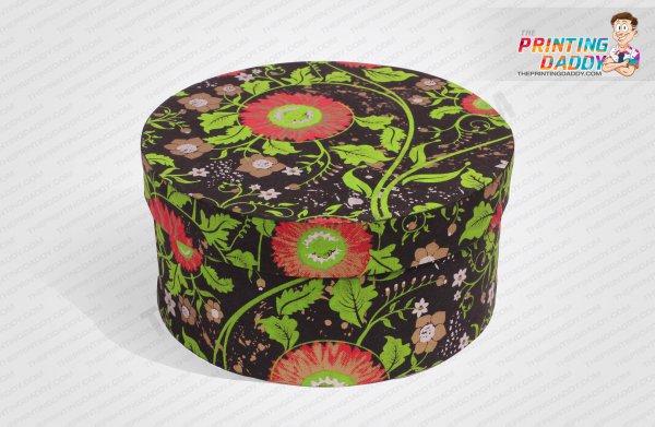 Round Shaped Black Flower Box The Printing Daddy