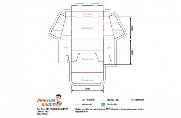 Self Lock Counter Display Tray