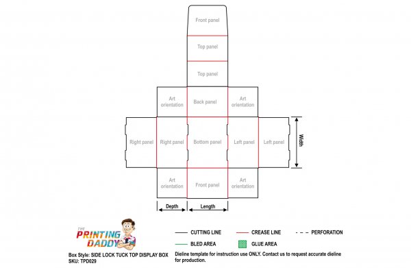 Side Lock Tuck Top Display Box