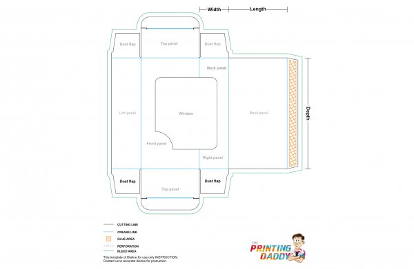 Straight Tuck With Customizable Window The Printing Daddy