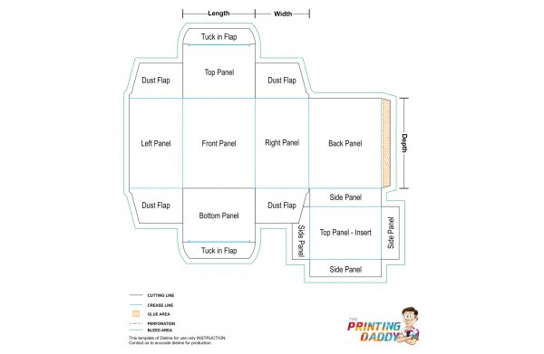 Straight Tuck With Rise Up Insert The Printing Daddy