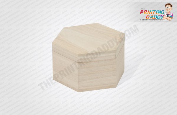 Wooden Hexagon 2-Piece Box The Printing Daddy