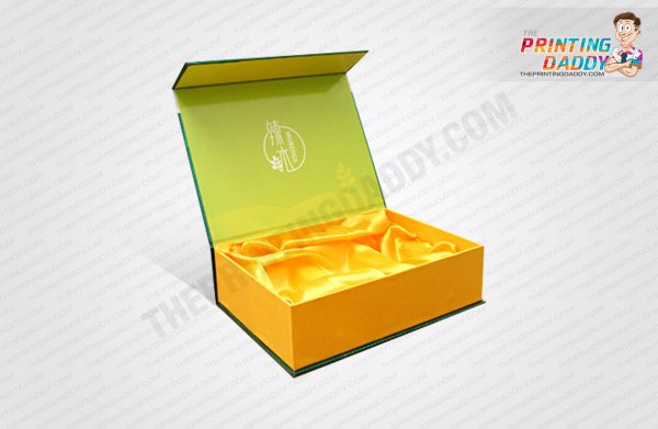 Yellow Hinged Box with Sleeve The Printing Daddy