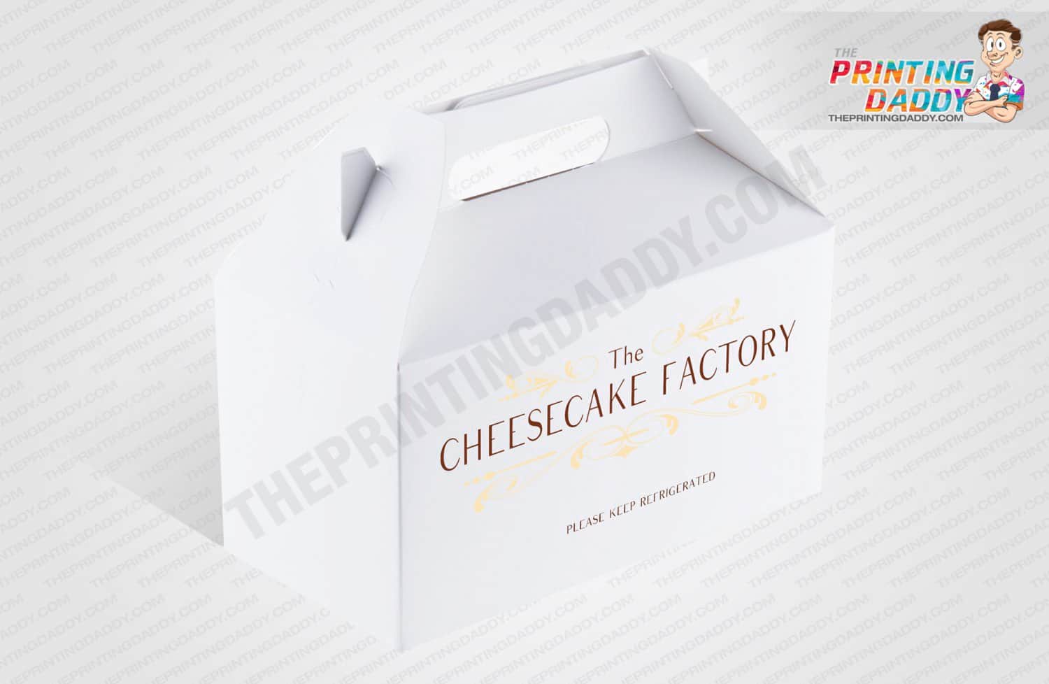 Custom Printed Blue Logo Cheese Cake Boxes The Printing Daddy