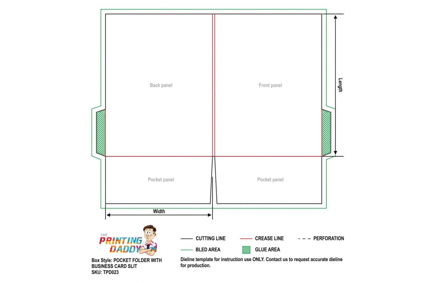 Custom Pocket Folder With Business Card Slit Lower Cost